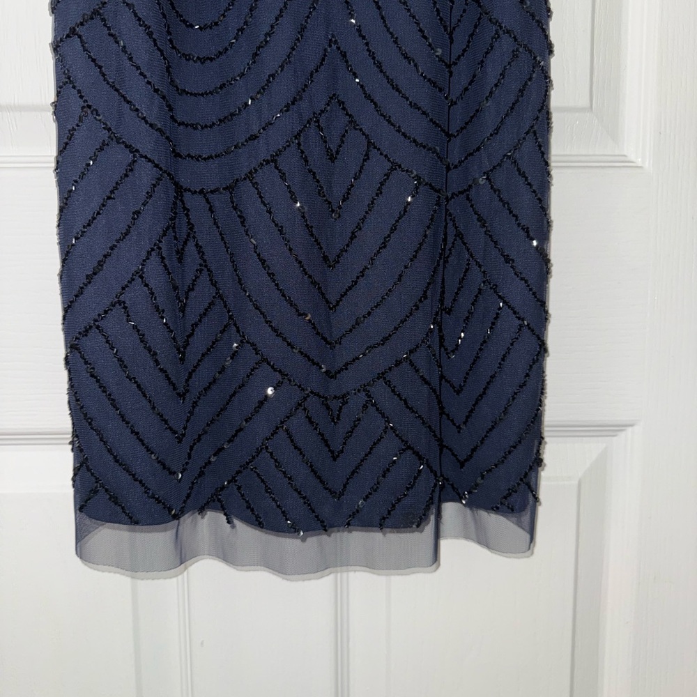 Adrianna Papell Midnight Blue Sequin dress
